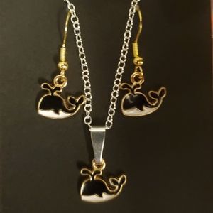 Little Whales Earring & Necklace Set - price firm